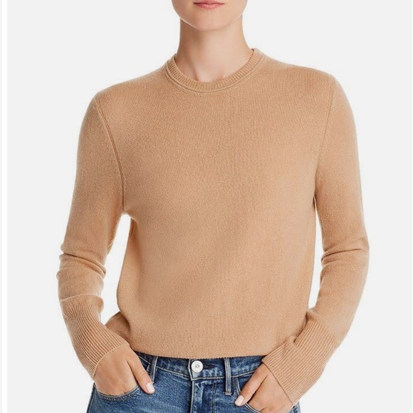 Equipment x Anthropologie Sanni Cashmere Crew Neck XXS Taupe Camel Super Soft - Picture 7 of 17